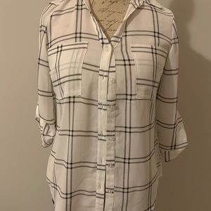 iZ Byer Button Up White Flannel, size XS